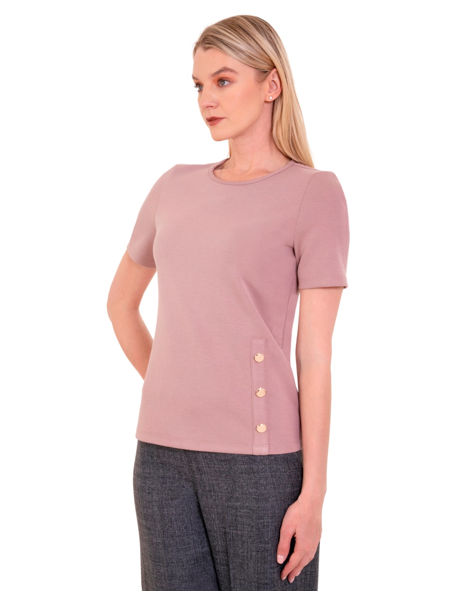 Blusa manga corta para mujer