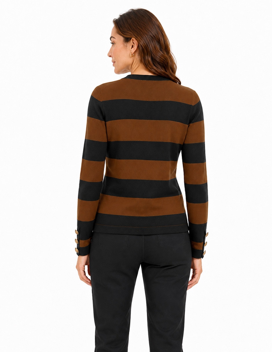 Suéter cuello redondo para mujer 4