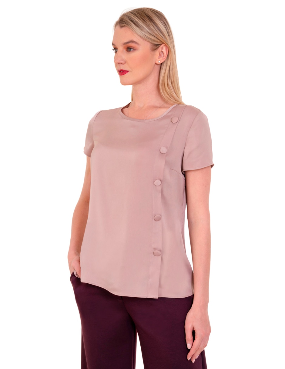 Blusa manga corta para mujer