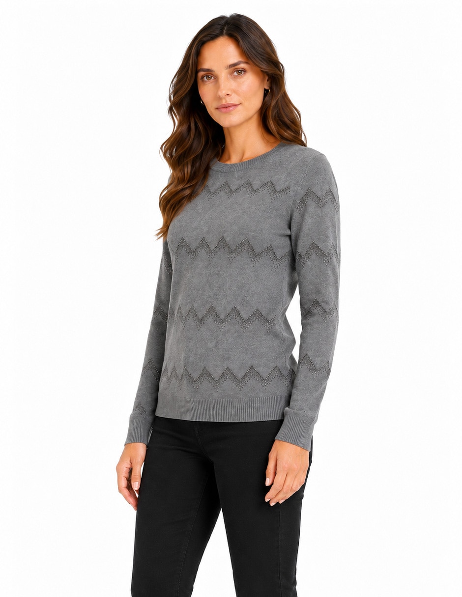 Suéter cuello redondo para mujer 3