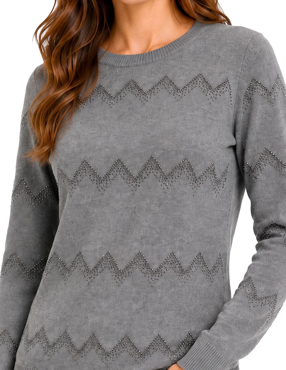Suéter cuello redondo para mujer 5