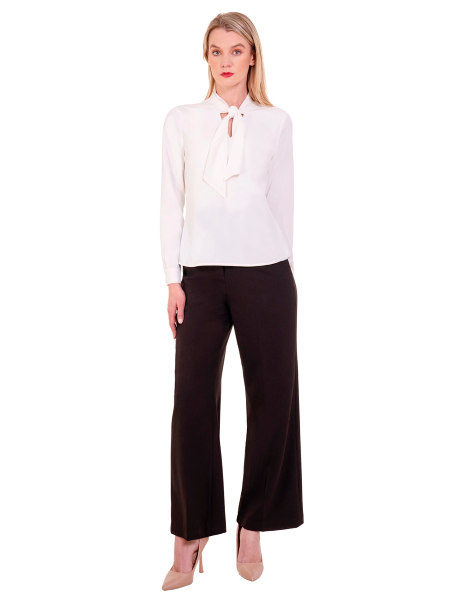 Blusa peplum manga larga para mujer 4
