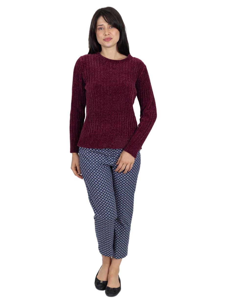 Suéter cuello redondo para mujer 2