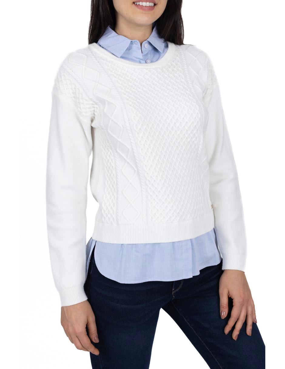 Suéter cuello redondo para mujer 3