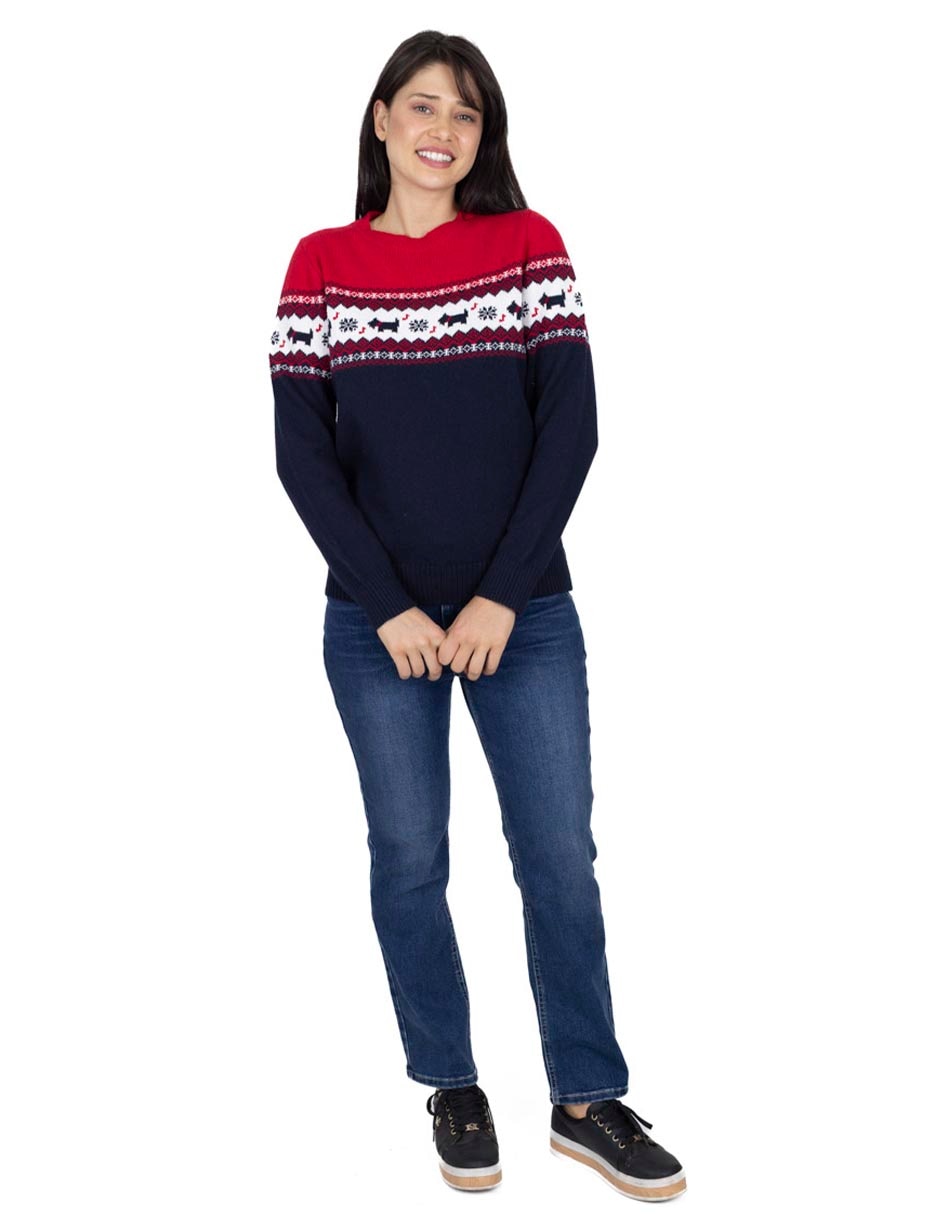 Suéter cuello redondo para mujer 2