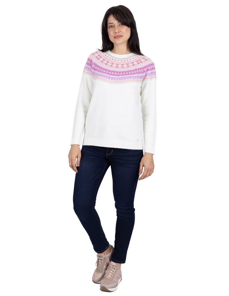Suéter cuello redondo para mujer 2