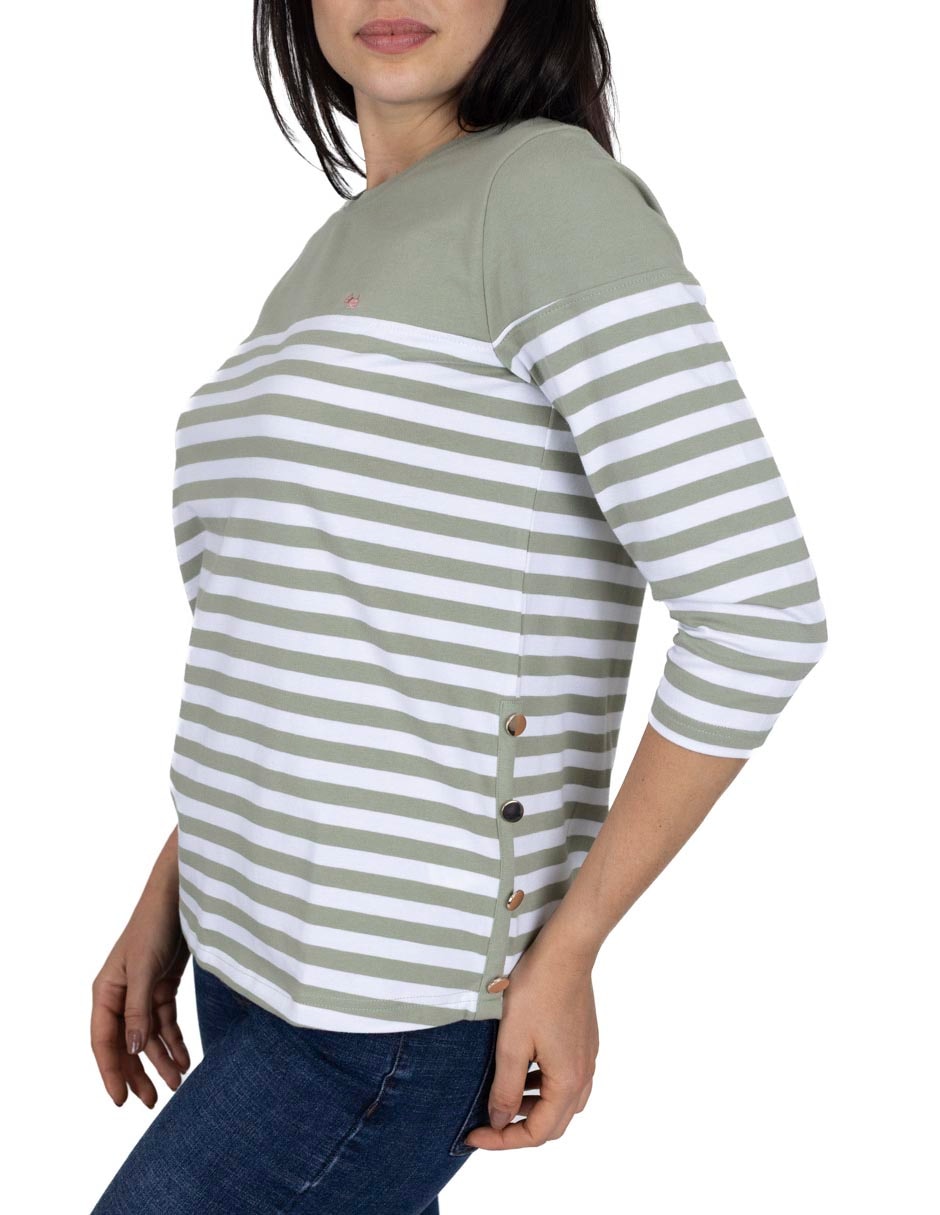 Playera manga 3/4 cuello redondo mujer 3