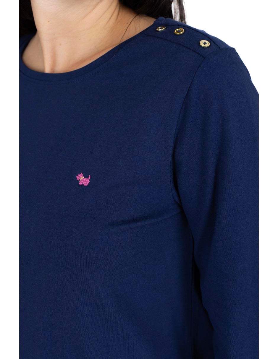 Playera manga 3/4 cuello redondo mujer 2