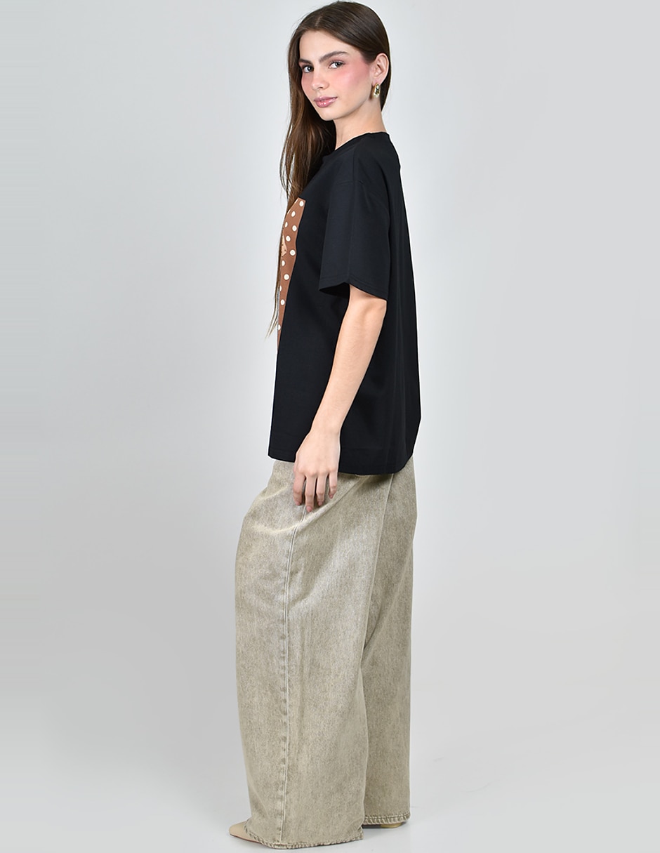Playera manga corta cuello redondo para mujer 6