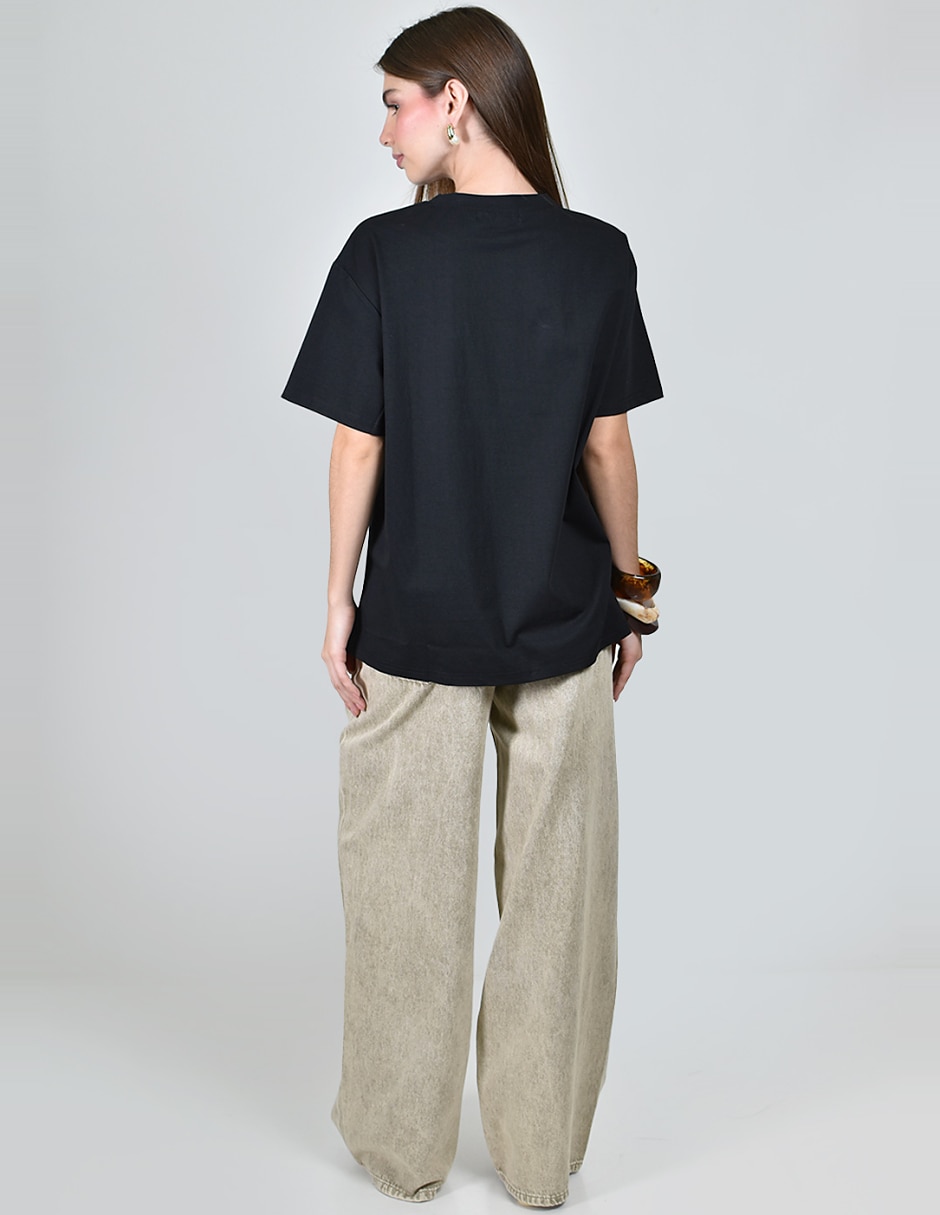 Playera manga corta cuello redondo para mujer 5