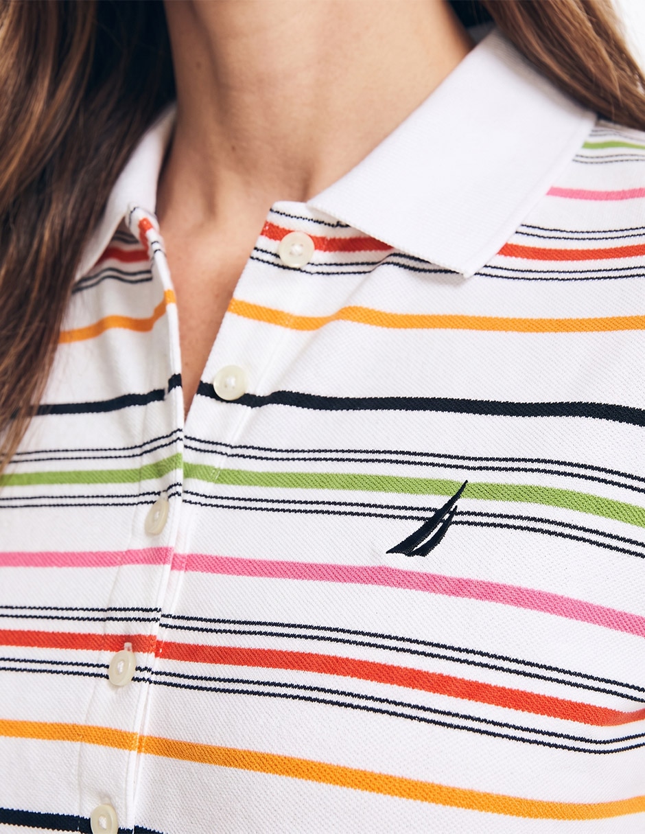 Playera manga corta cuello polo para mujer 3