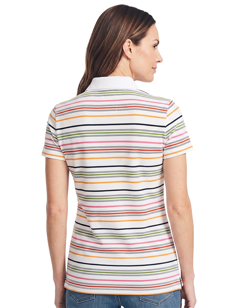 Playera manga corta cuello polo para mujer 2