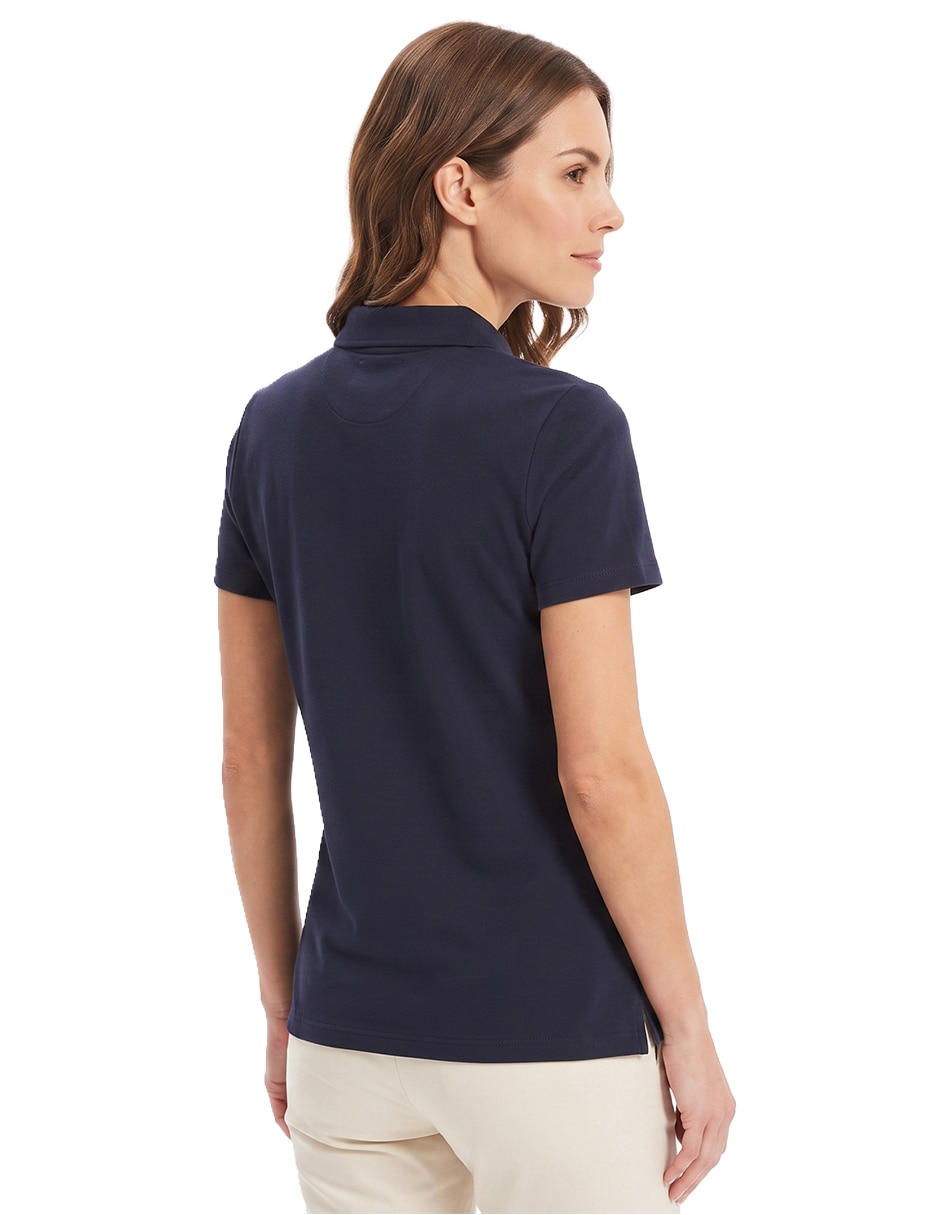 Playera manga corta cuello polo para mujer 3