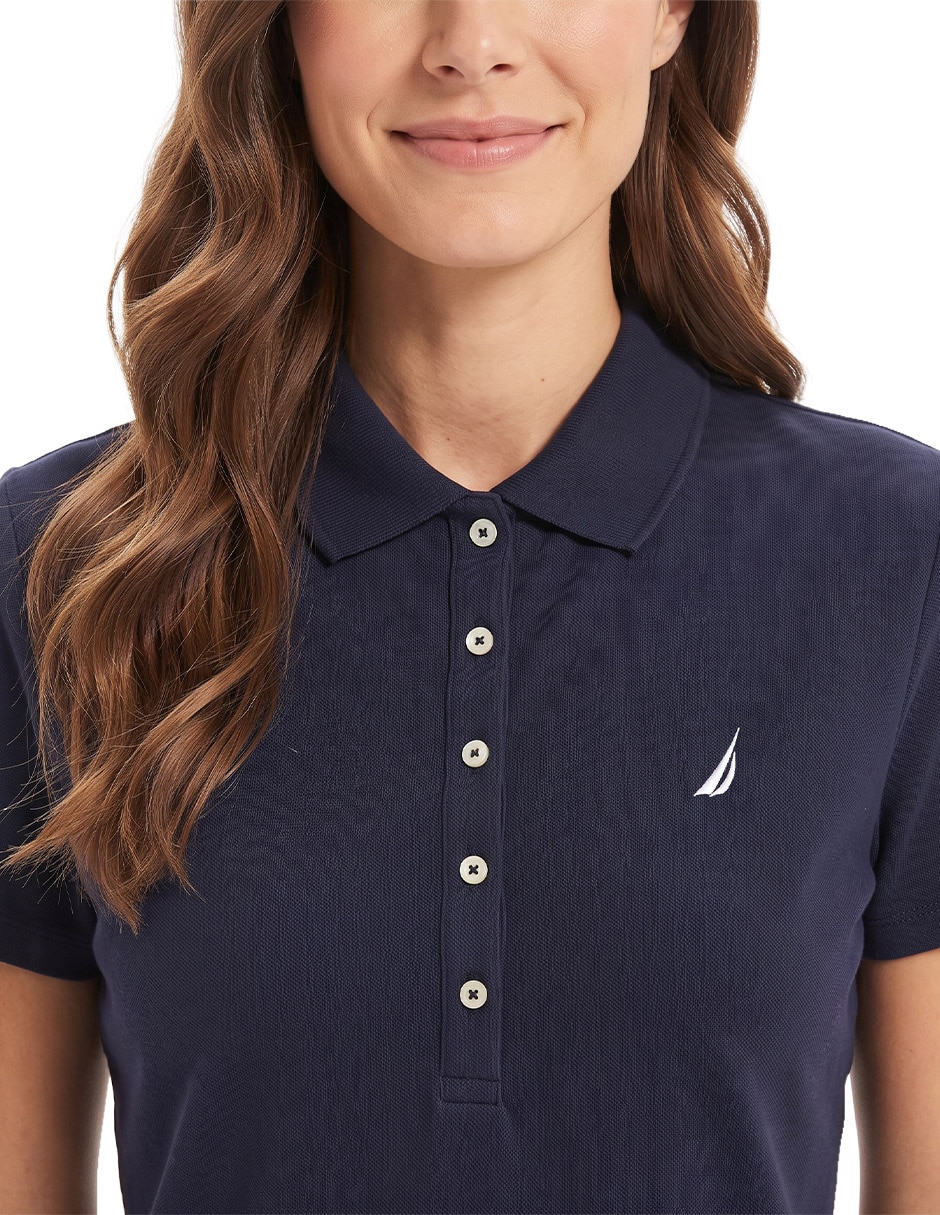 Playera manga corta cuello polo para mujer 2