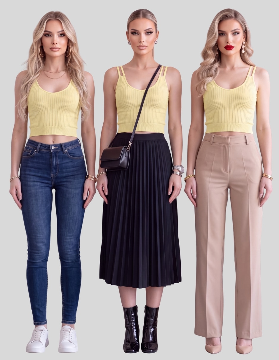 Set blusa sin manga para mujer 2