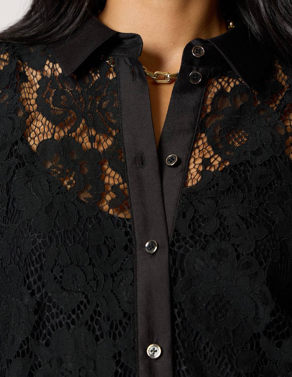 Blusa camisera manga larga para mujer 4