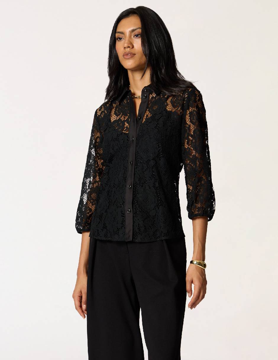 Blusa camisera manga larga para mujer 3