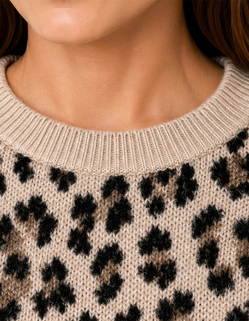 Suéter cuello redondo para mujer 3