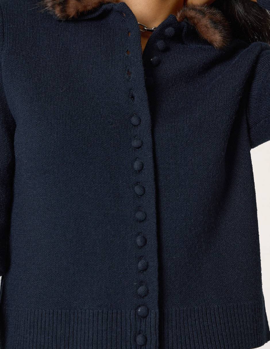 Suéter cuello camisero para mujer 4