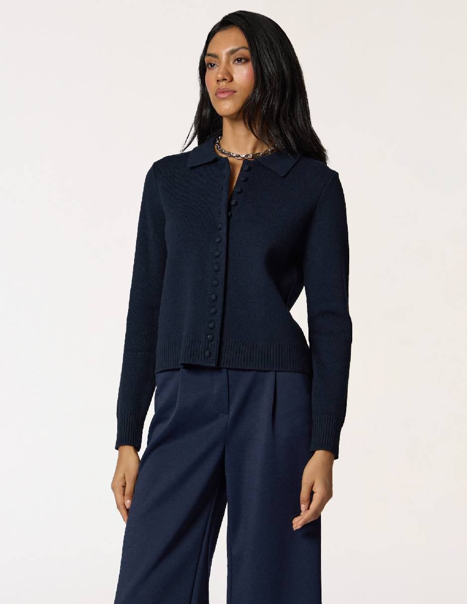 Suéter cuello camisero para mujer 3