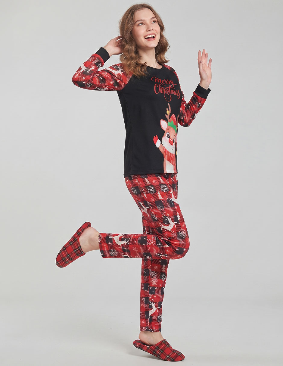 Conjunto pijama Navideña Navidad para mujer