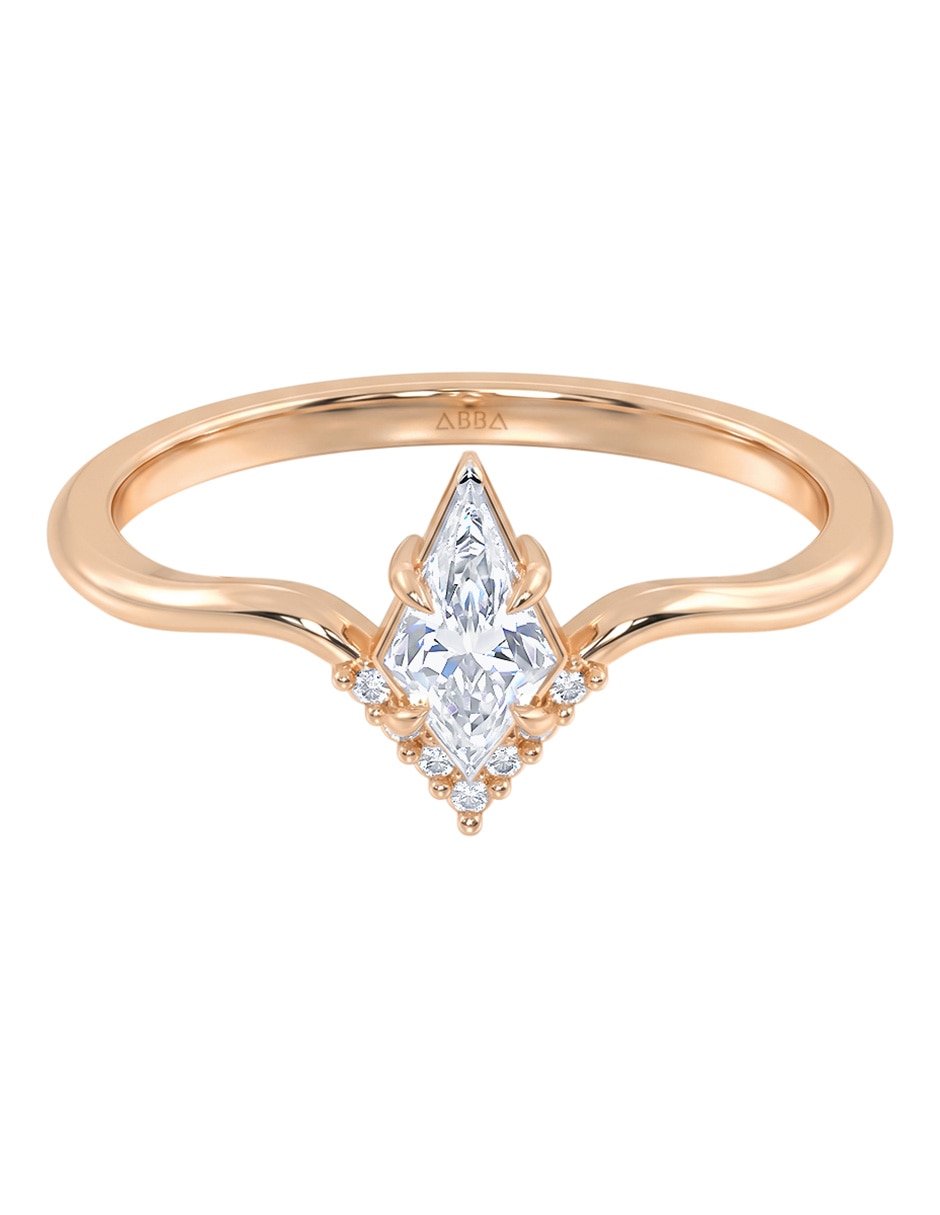 Anillo 14 k de oro zirconia brillante 1