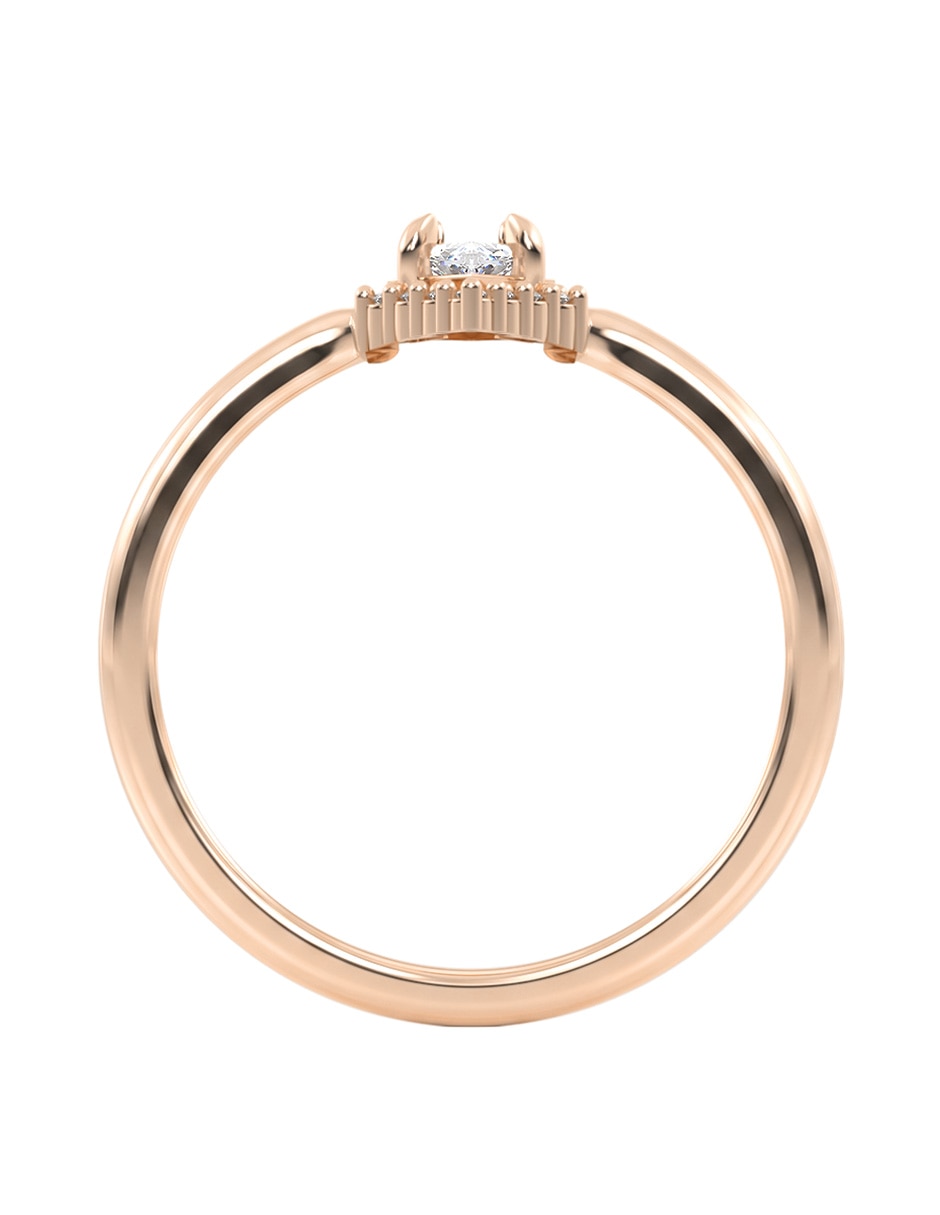 Anillo 14 k de oro zirconia brillante 4