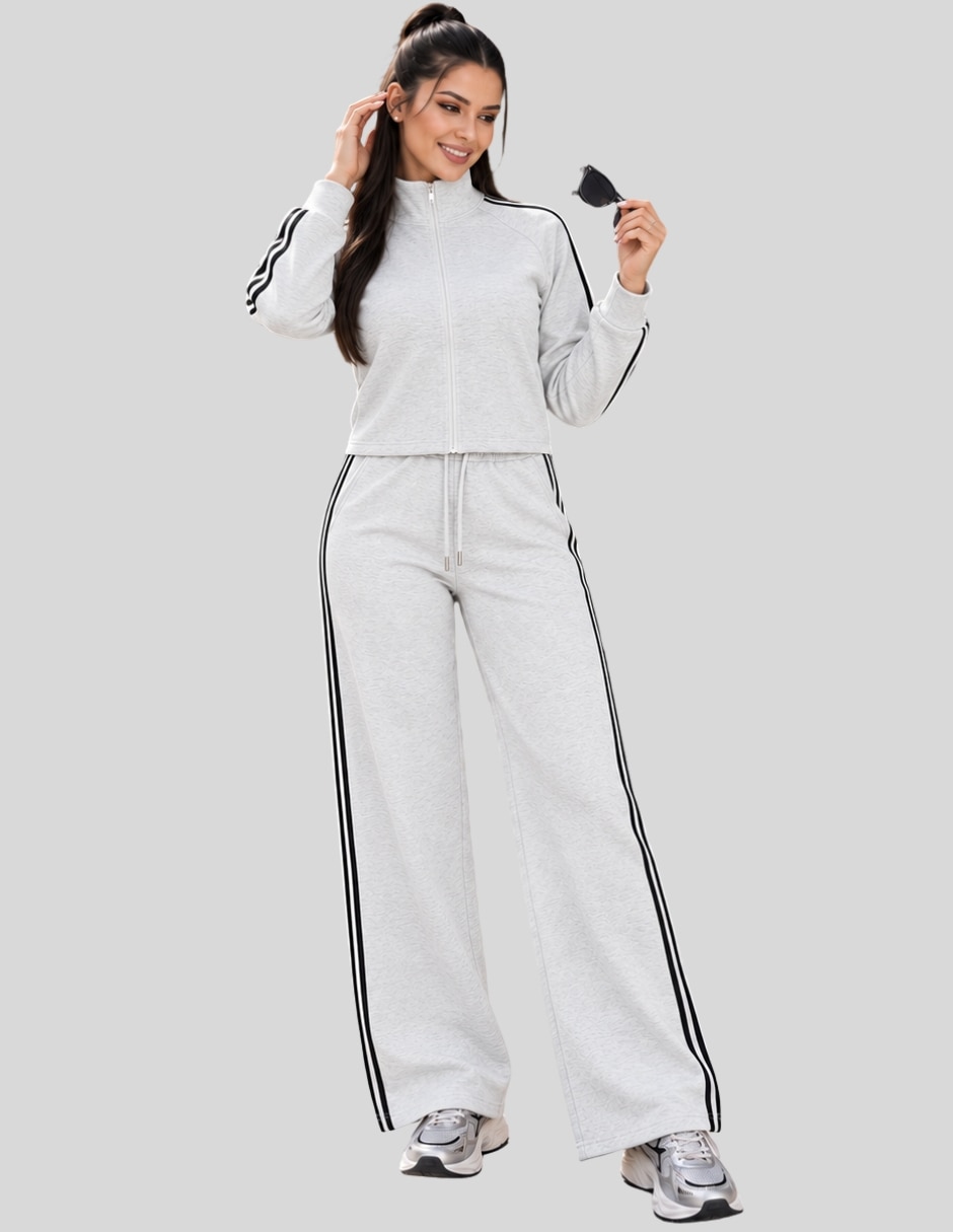 Conjunto Casual Conjunto 2 Piezas para Mujer Blusa Manga Corta y Pantalón Palazzo Floral Casual Chic de Poliéster para No aplica Mujer