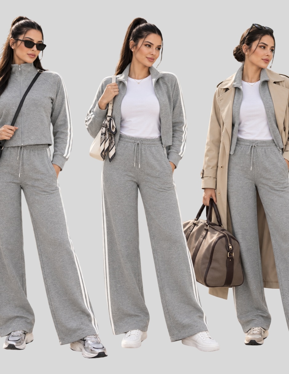 Conjunto Casual Conjunto 2 Piezas para Mujer Blusa Manga Corta y Pantalón Palazzo Floral Casual Chic de Poliéster para No aplica Mujer 6