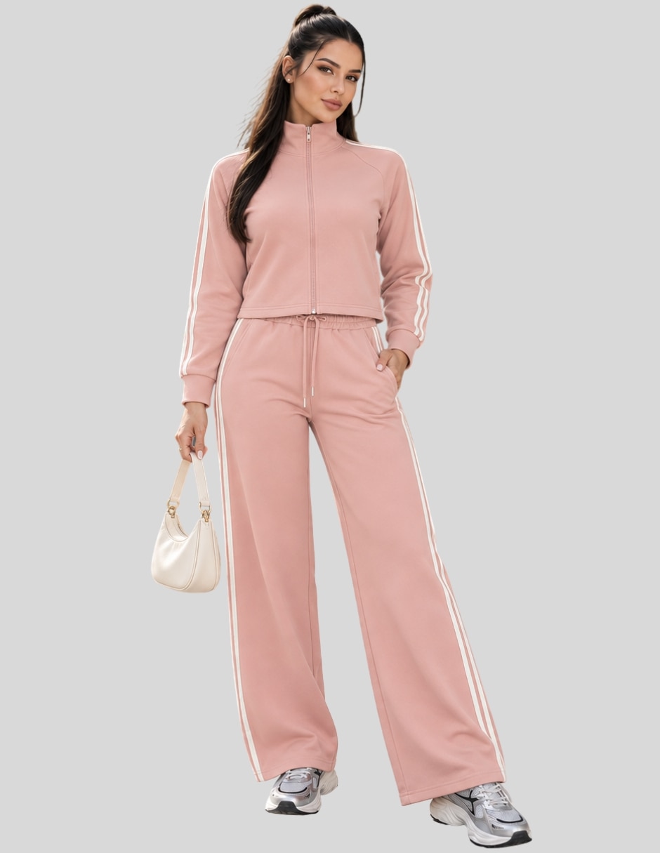 Conjunto Casual Conjunto 2 Piezas para Mujer Blusa Manga Corta y Pantalón Palazzo Floral Casual Chic de Poliéster para No aplica Mujer 1