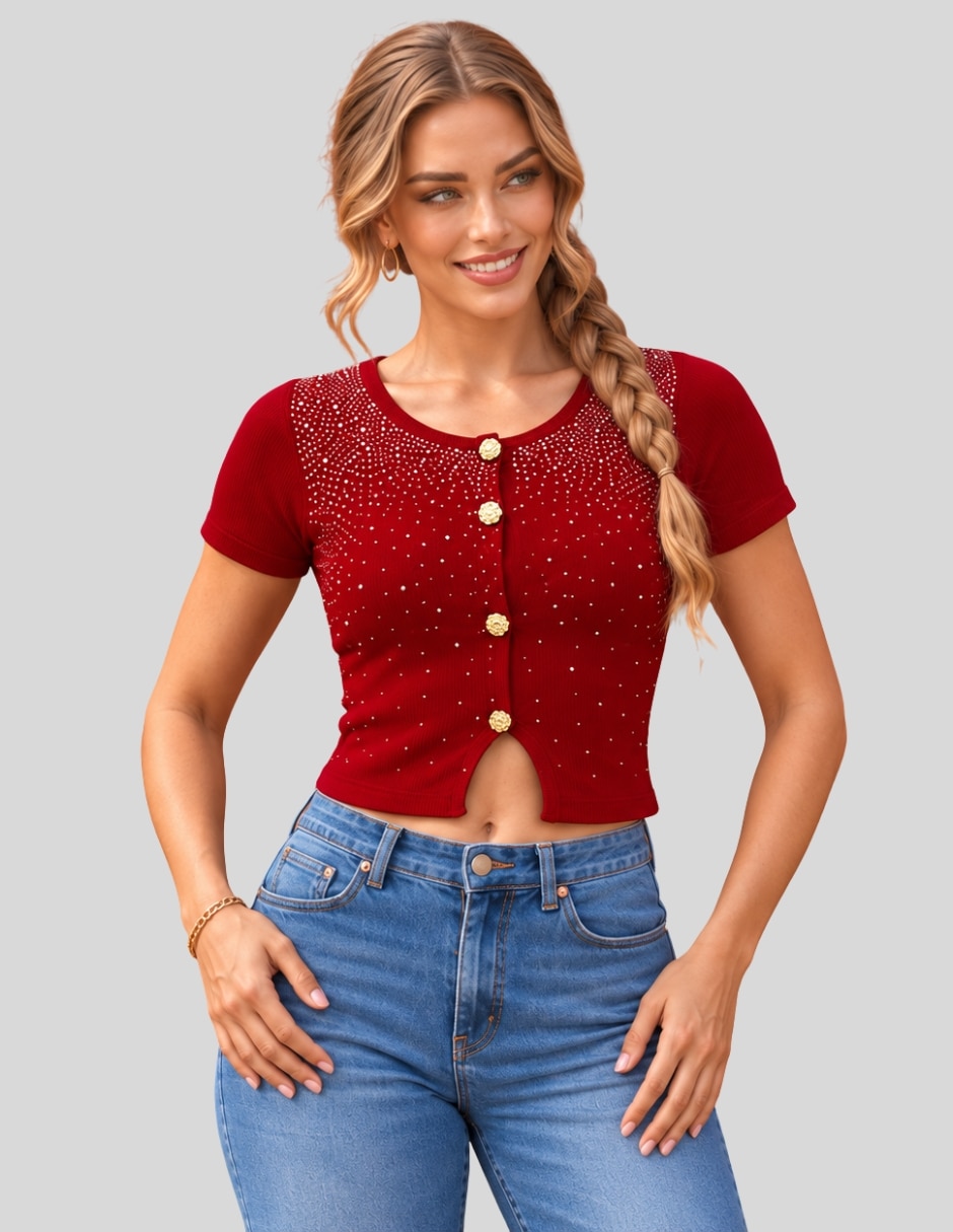 Blusa manga corta para mujer 1