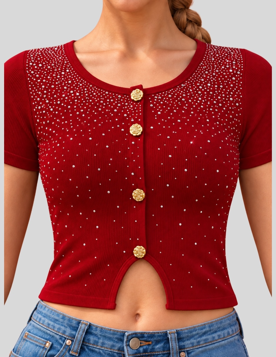 Blusa manga corta para mujer 6