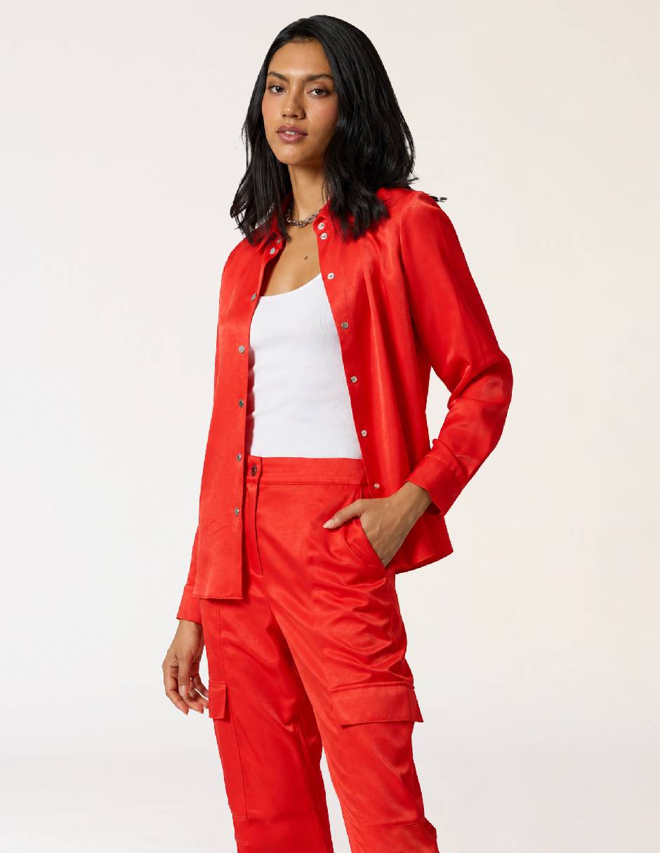 Blusa camisera manga Larga para mujer 4