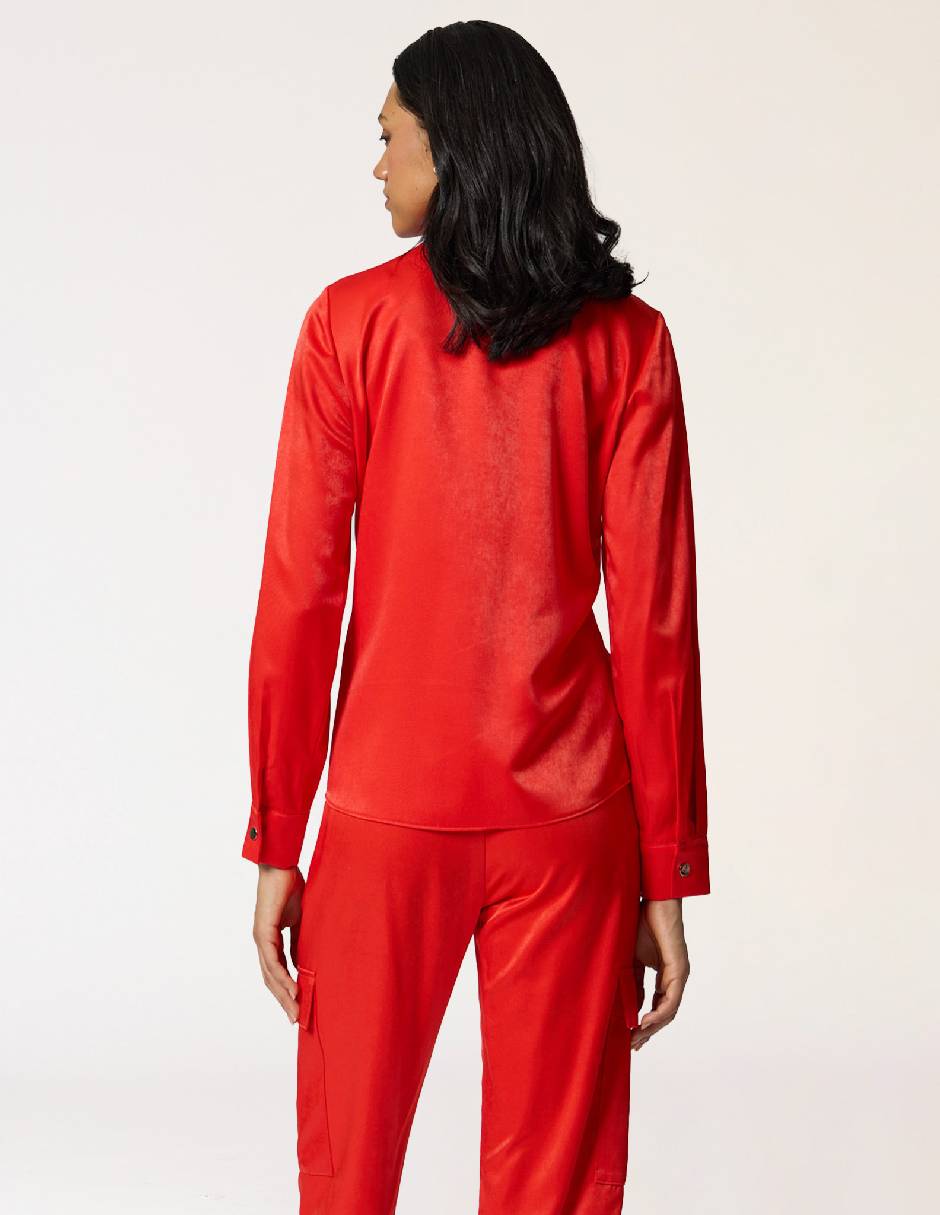 Blusa camisera manga Larga para mujer 5