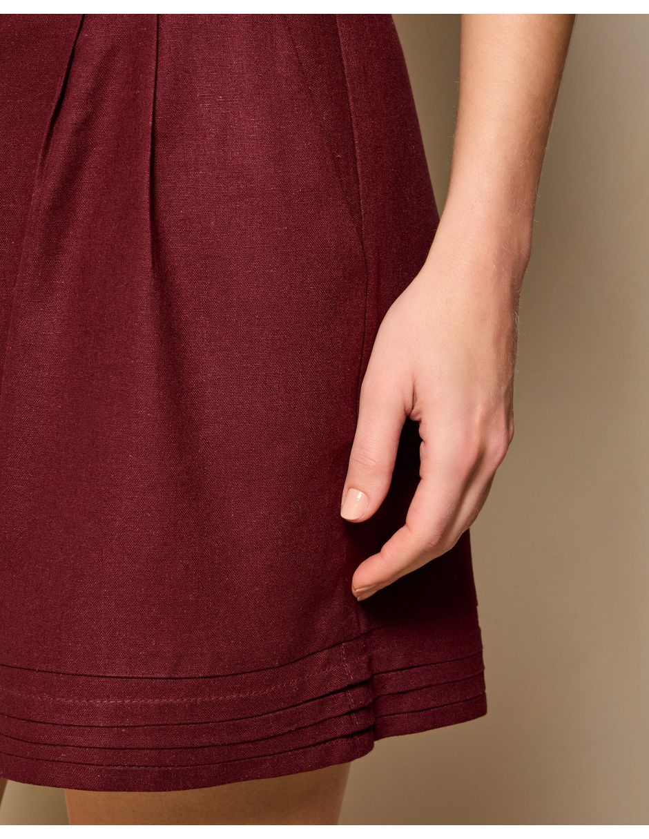 Short/Bermuda de Lino y viscosa para mujer