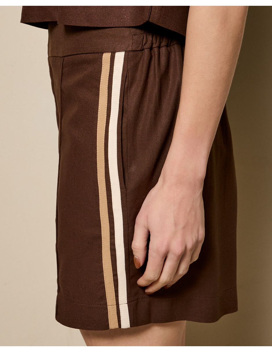 Short/Bermuda de Lino y viscosa para mujer