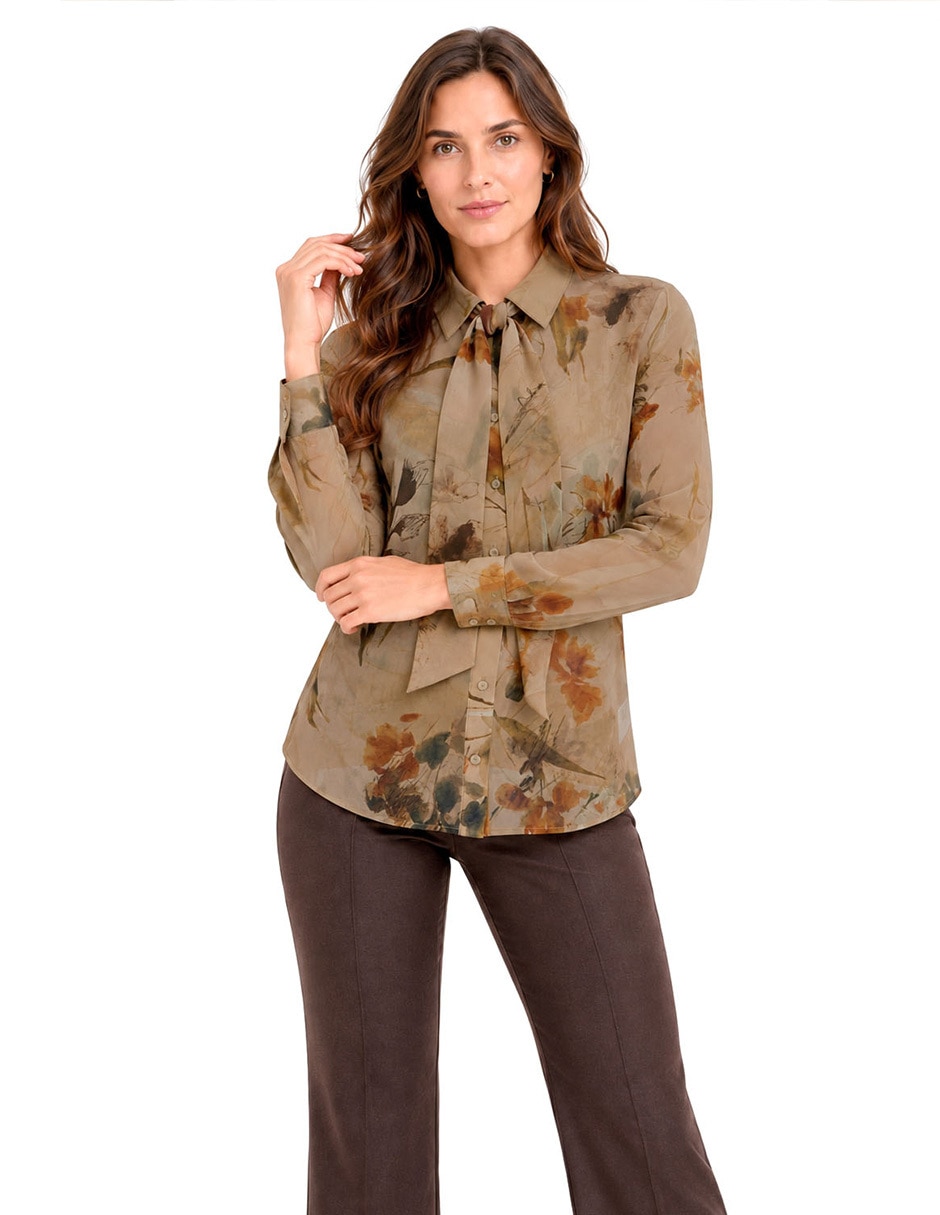 Blusa camisera manga Larga para mujer Blusa camisera manga Larga para mujer