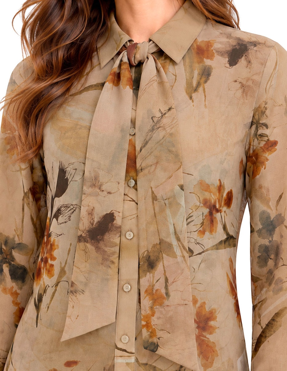 Blusa camisera manga Larga para mujer 3