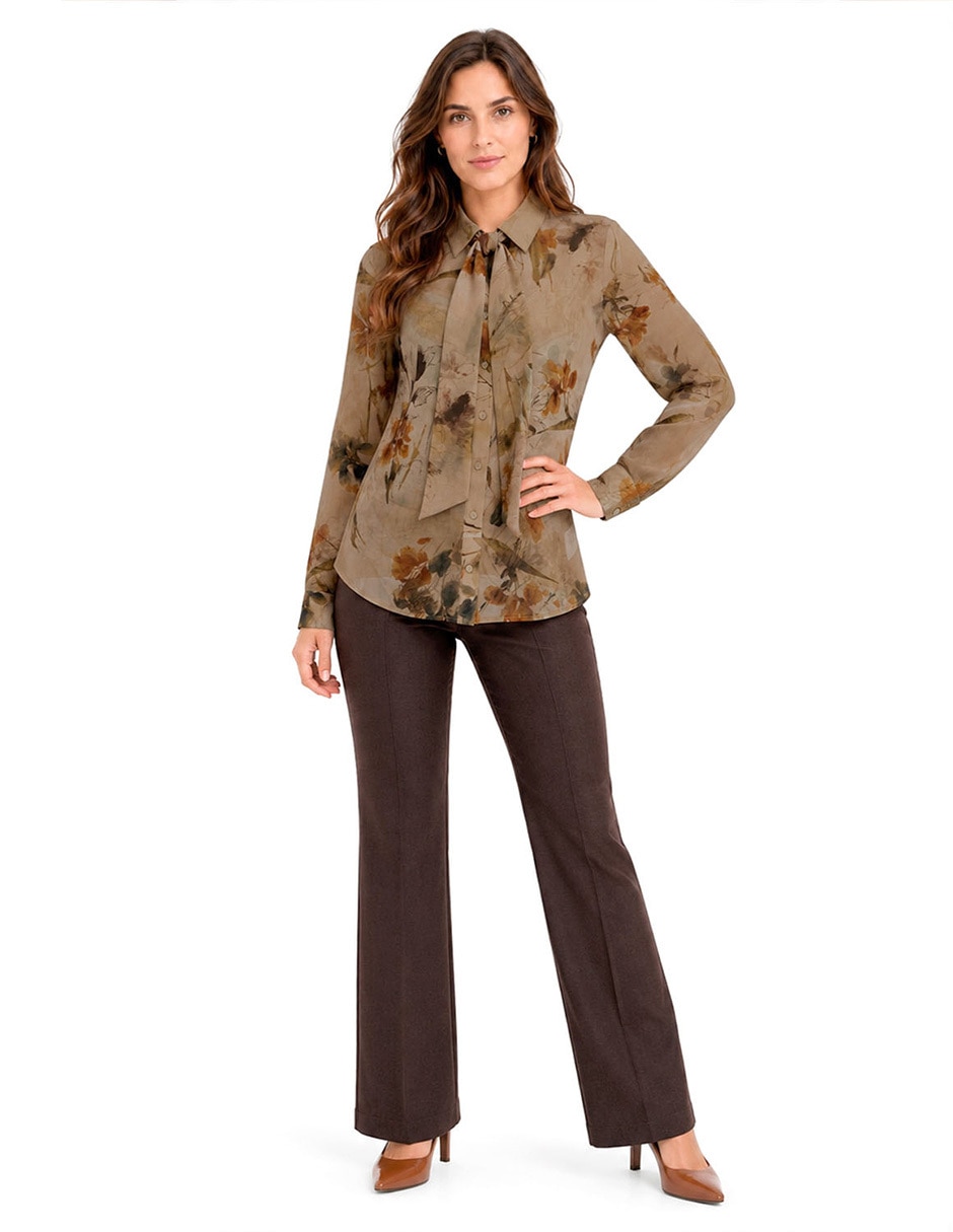 Blusa camisera manga Larga para mujer 6