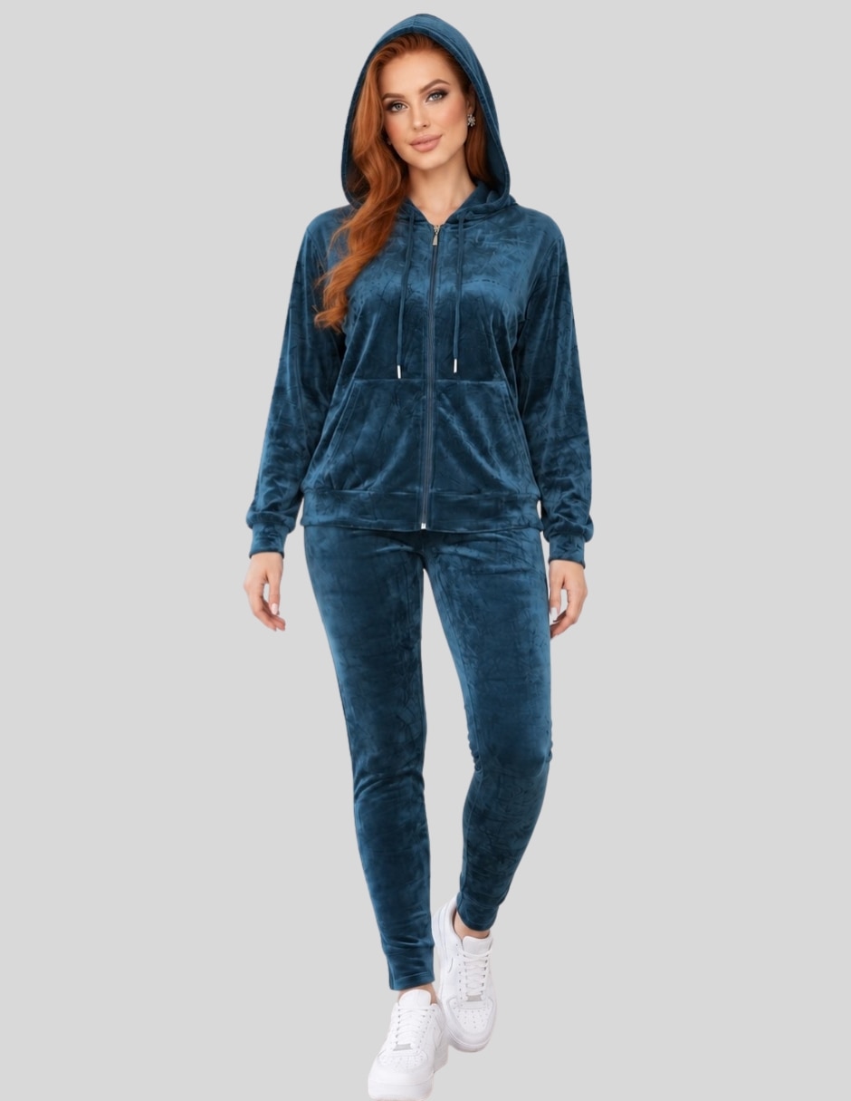 Conjunto Casual Conjunto 2 Piezas Mujer Sudadera con Capucha y Pantalón Cómodo Estilo Deportivo de Poliéster para No aplica Mujer 2