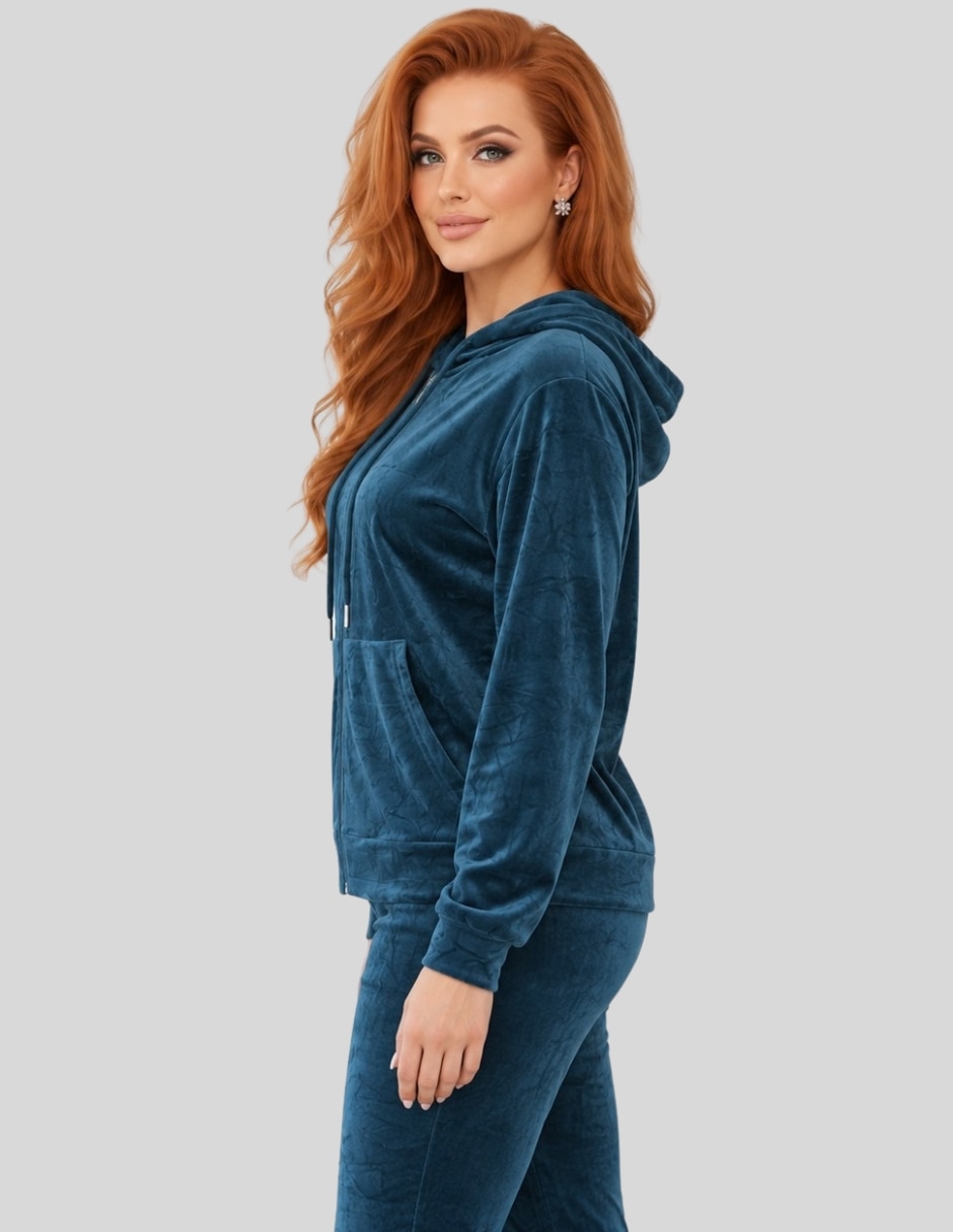 Conjunto Casual Conjunto 2 Piezas Mujer Sudadera con Capucha y Pantalón Cómodo Estilo Deportivo de Poliéster para No aplica Mujer 4