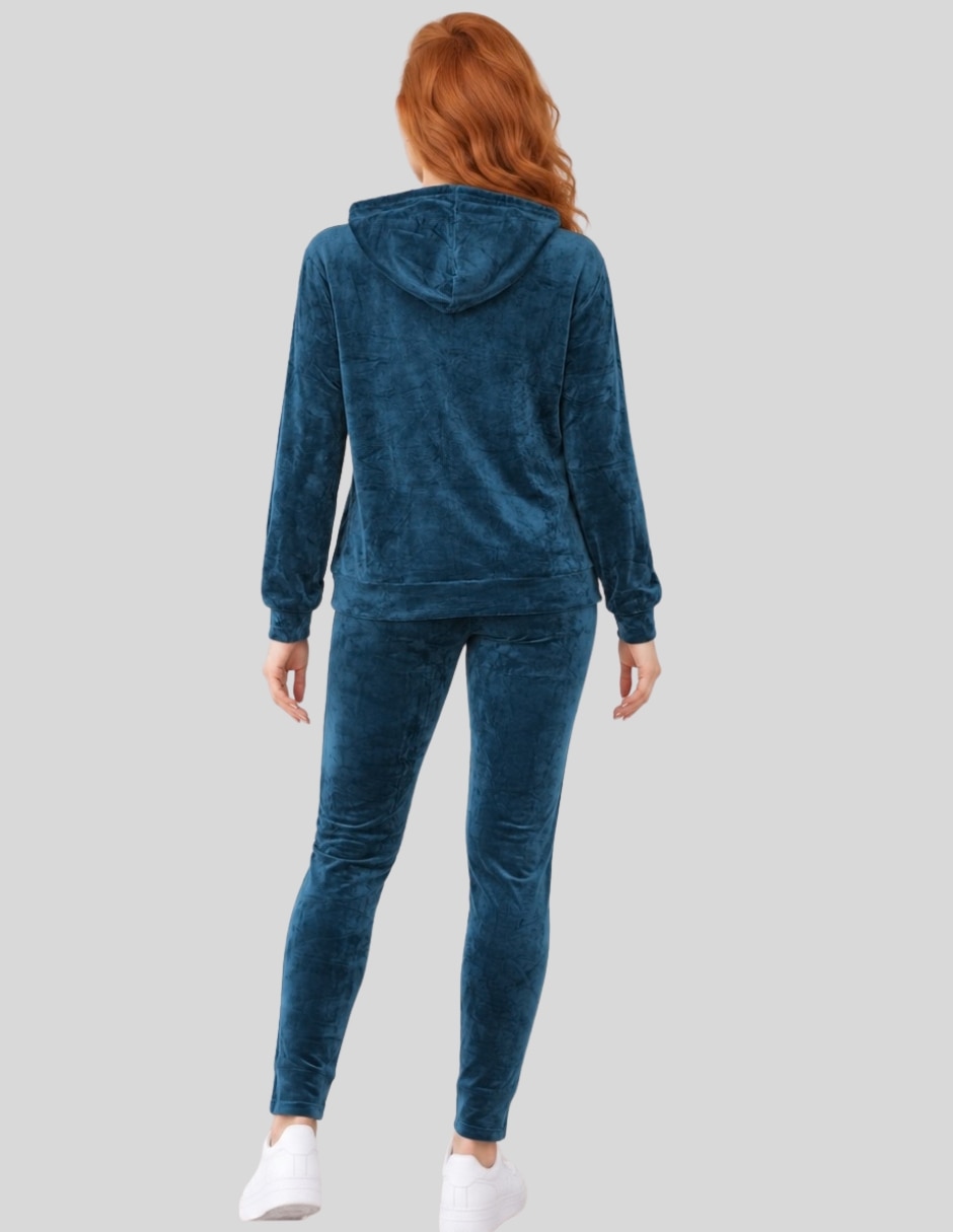 Conjunto Casual Conjunto 2 Piezas Mujer Sudadera con Capucha y Pantalón Cómodo Estilo Deportivo de Poliéster para No aplica Mujer 5