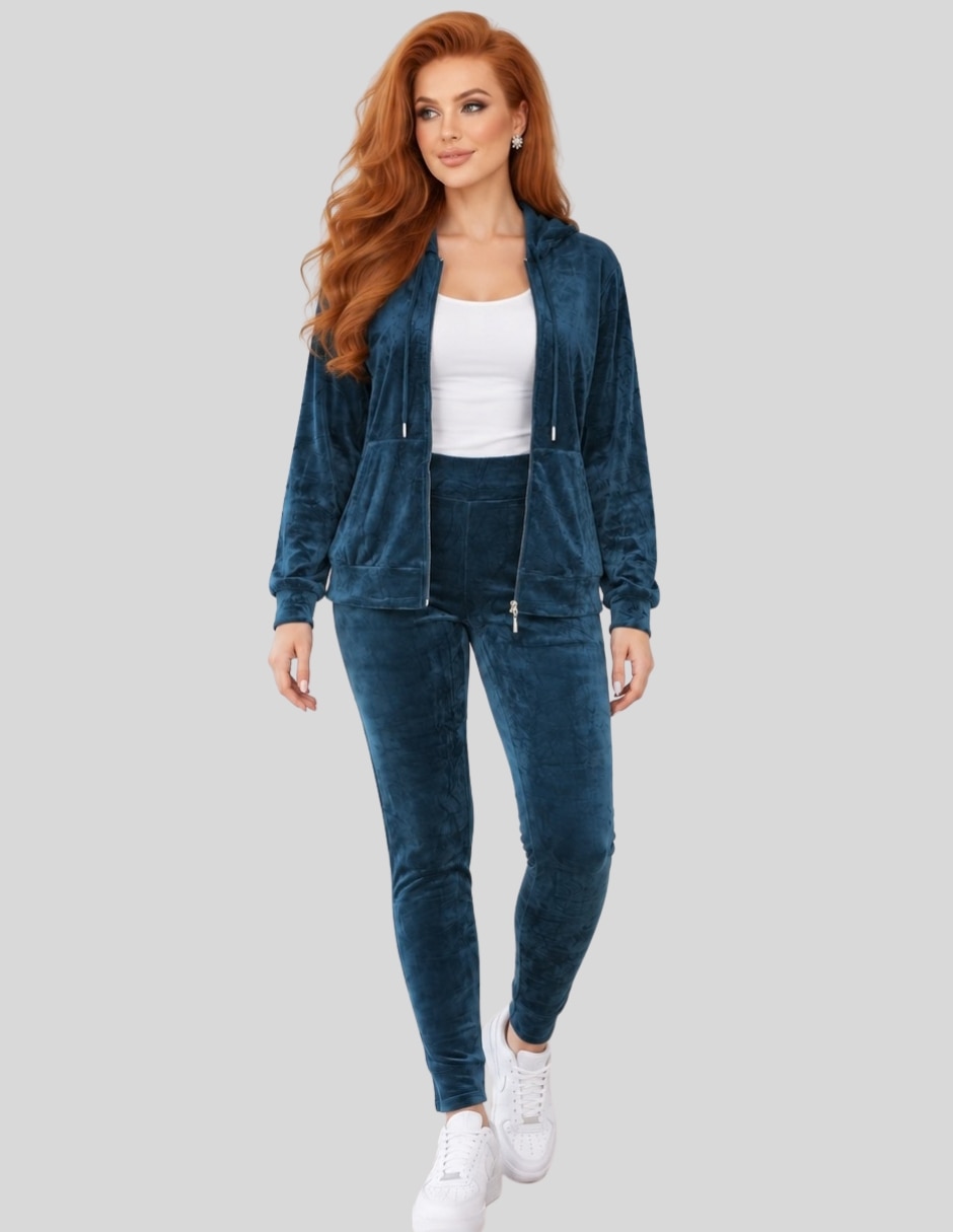 Conjunto Casual Conjunto 2 Piezas Mujer Sudadera con Capucha y Pantalón Cómodo Estilo Deportivo de Poliéster para No aplica Mujer 6