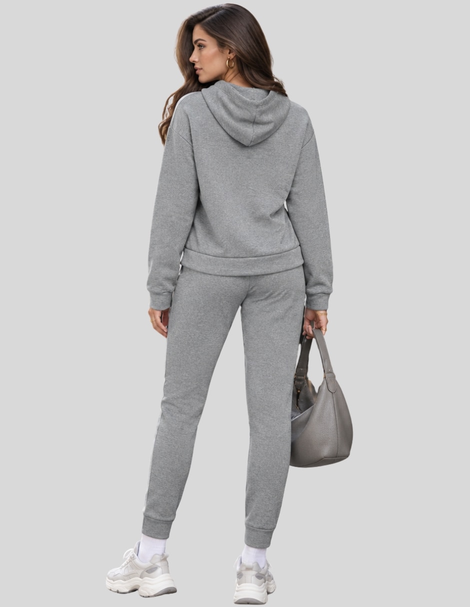 Conjunto Casual Conjunto Mujer 2 Piezas Sudadera con Capucha y Pantalón Jogger Casual Deportivo Cómodo y Térmico de Poliéster para No aplica Mujer 4