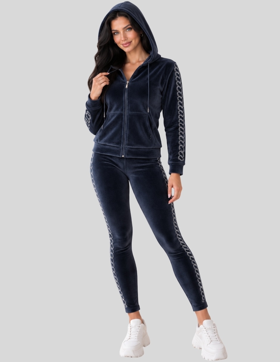 Conjunto Casual Conjunto Mujer 2 Piezas Terciopelo con Pedrería Brillante Sudadera con Capucha + Pantalón Legging de Poliéster para No aplica Mujer Conjunto Casual Conjunto Mujer 2 Piezas Terciopelo con Pedrería Brillante Sudadera con Capucha + Pantalón Legging de Poliéster para No aplica Mujer