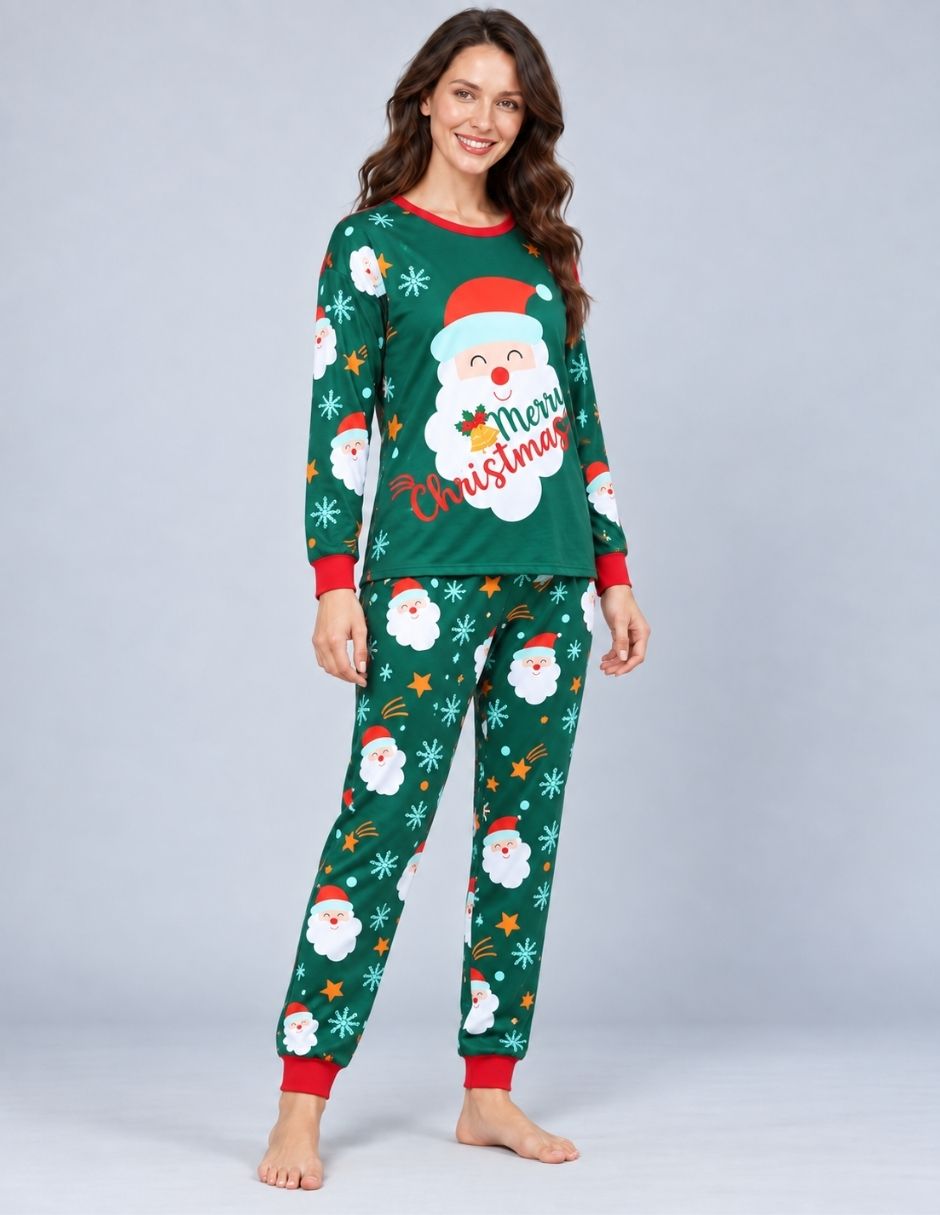 Conjunto pijama Santa Claus para mujer