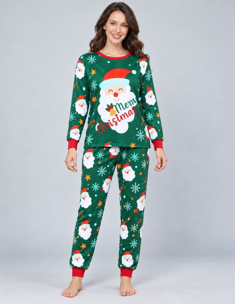 Conjunto pijama Santa Claus para mujer 5