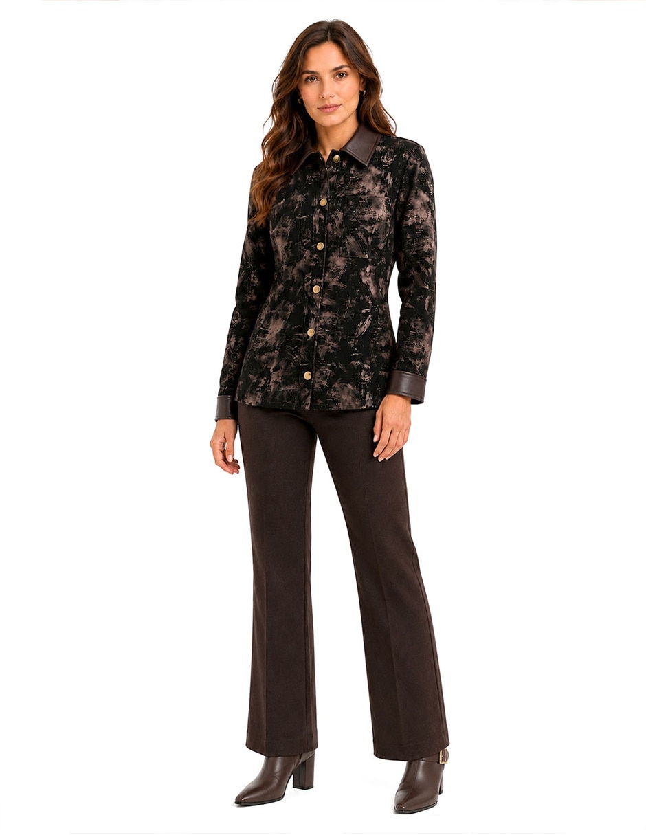Blusa camisera manga Larga para mujer 6