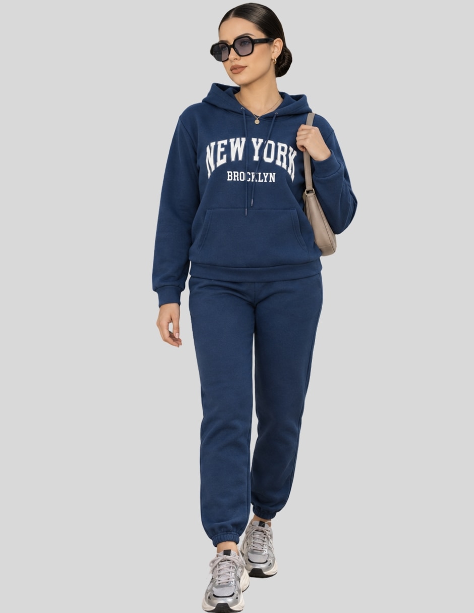 Conjunto Casual Conjunto Mujer Pants y Sudadera Jogger Afelpado Invierno Estampado NEW YORK BROOKLYN Ropa Comoda Out de Poliéster para No aplica Mujer Conjunto Casual Conjunto Mujer Pants y Sudadera Jogger Afelpado Invierno Estampado NEW YORK BROOKLYN Ropa Comoda Out de Poliéster para No aplica Mujer