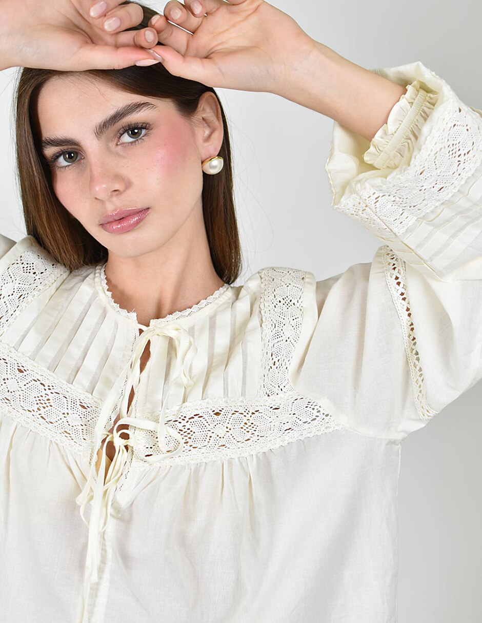 Blusa manga larga para mujer 4